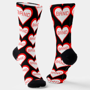 Band Hearts Crew Socks