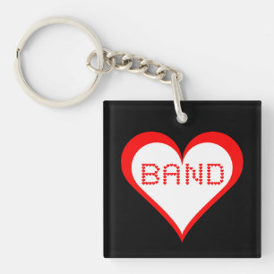 Band Hearts Key Ring