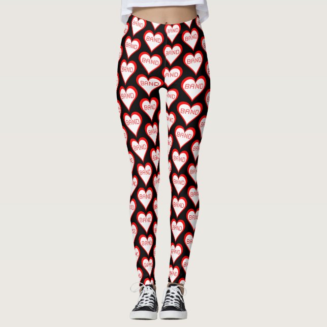 Band Hearts Leggings (Front)