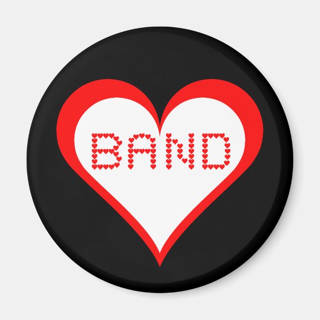 Band Hearts Magnet (Front)