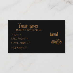 Band Junkie Business Card