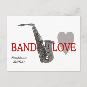 Band Love/ Saxophone Postcard