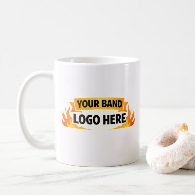 🎵 Band Merch Mug – Add Band Name & Art (With Donut)