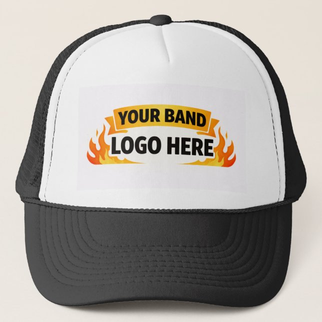 🎵 Band Merch Trucker Hat | Mesh Custom Band Logo (Front)
