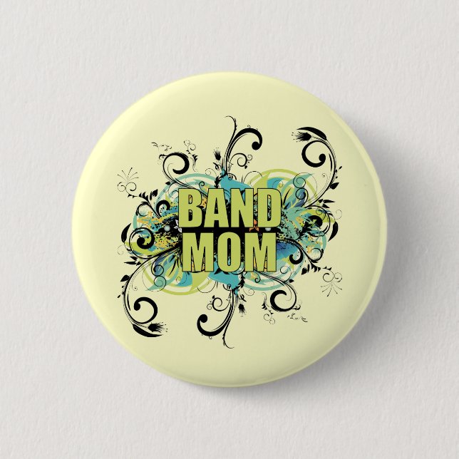 Band Mum 6 Cm Round Badge (Front)