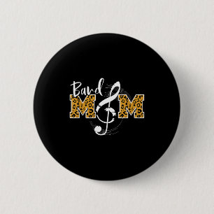 Band mum leopard print musical marching band 6 cm round badge