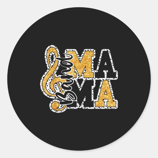 Band Mum Life Mother's Day Band Mama Marching Band Classic Round Sticker (Front)