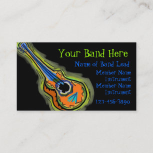 Band Musician customisable business cards