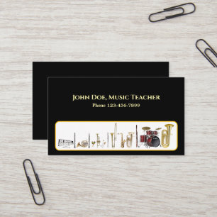 Band Musician Music Teacher Business Card