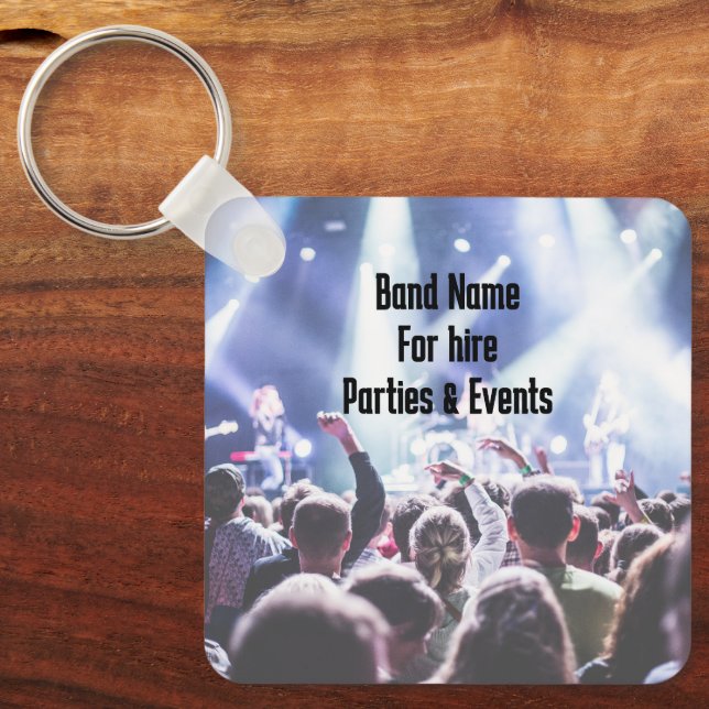Band Musician QR code Advertisement  Key Ring (Front)