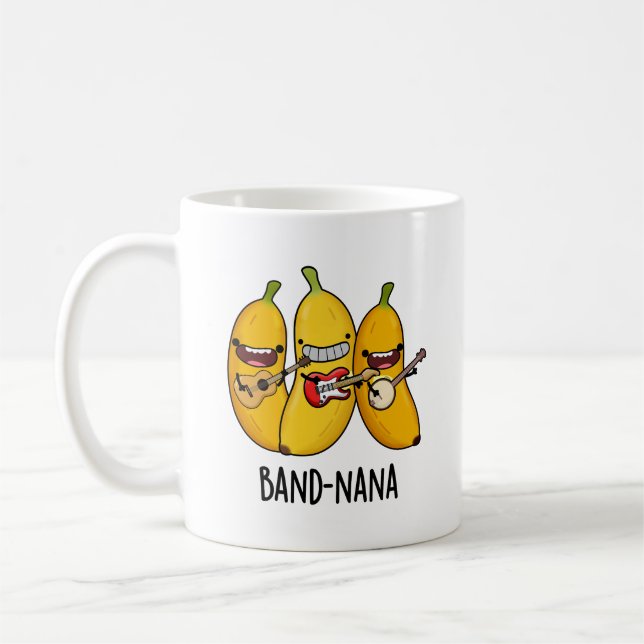 Band-nana Funny Fruit Banana Pun  Coffee Mug (Left)
