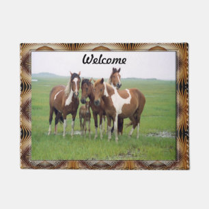 Band Of Appaloosa Horses Doormat