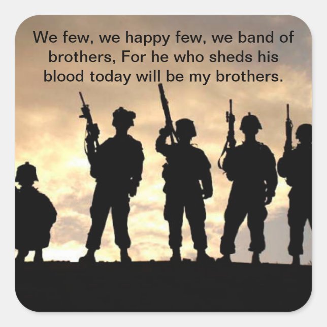 Band of Brothers - Henry V Square Sticker (Front)