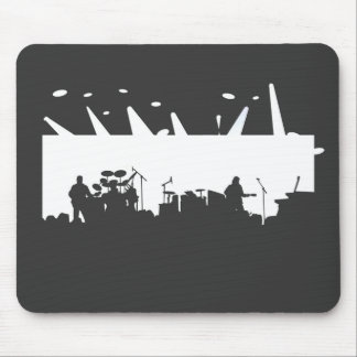 Band On Stage Concert Silhouette B&W Mouse Mat