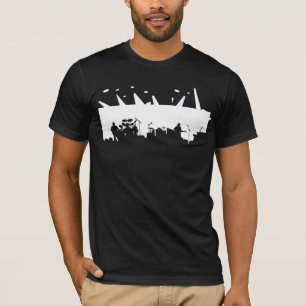 Band On Stage Concert Silhouette B&W T-Shirt