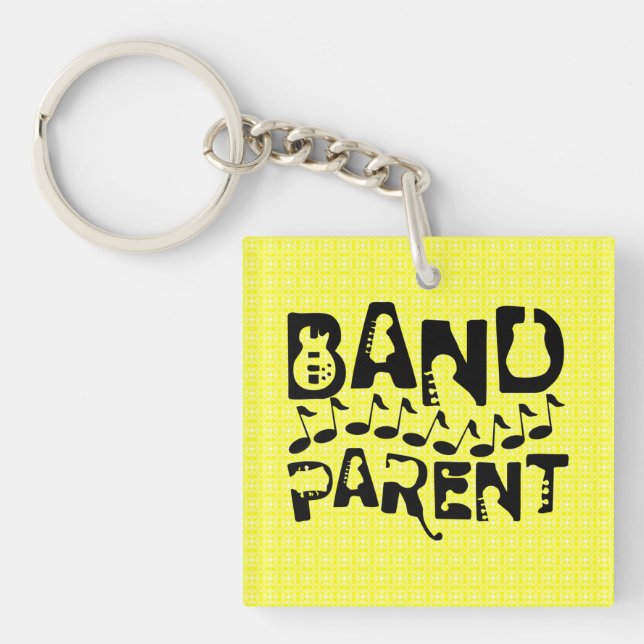 Band Parent Music Notes Key Ring (Front)