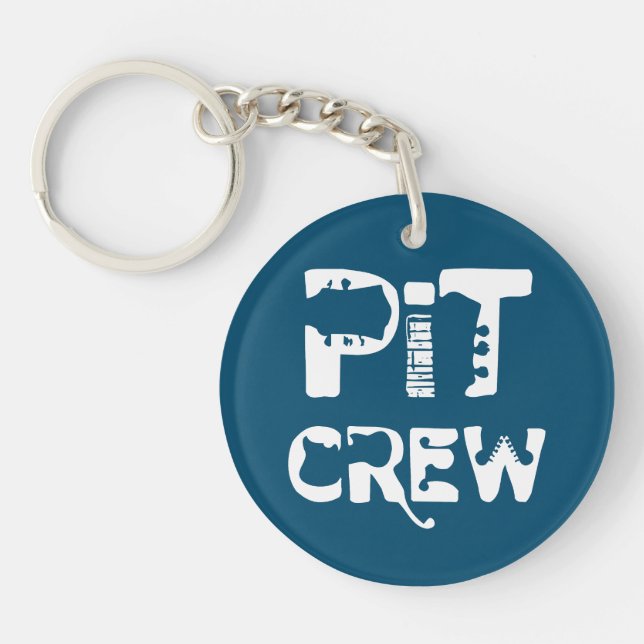 Band Pit Crew Musical Text Key Ring (Front)