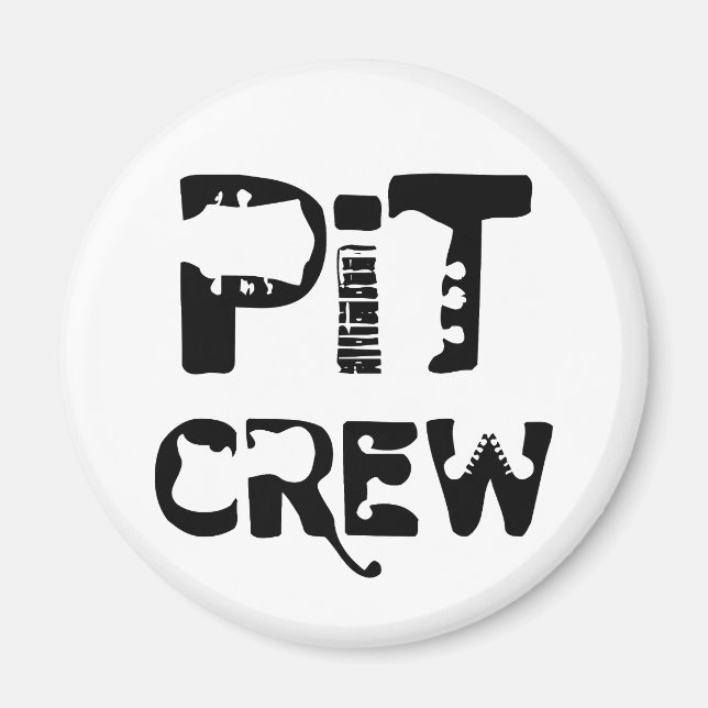 Band Pit Crew Musical Text Magnet (Front)