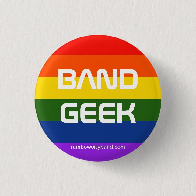 Band Pride 3 Cm Round Badge (Front)
