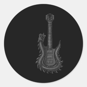 Band Rock And Roll Guitar s For Men Band Tee 6 Classic Round Sticker