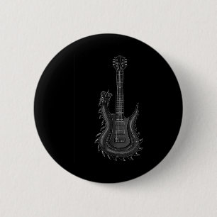 Band  Rock And Roll Guitar s For Men Band Tee 6 Cm Round Badge