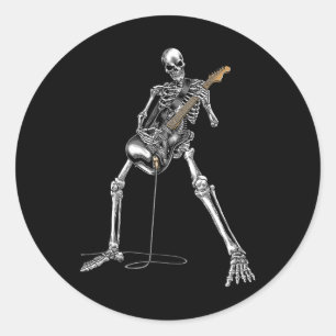 Band Rock And Roll Guitar s For Men Band Tee Classic Round Sticker