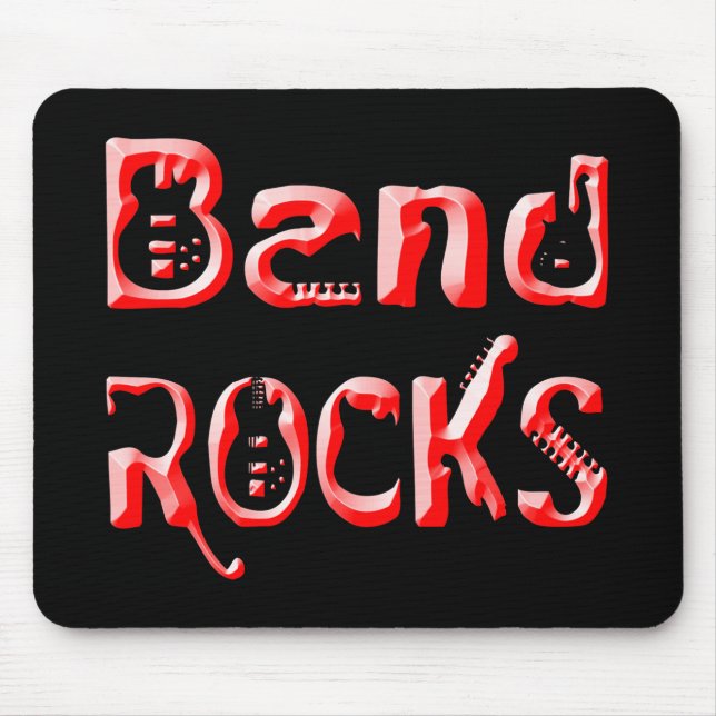 Band Rocks Mouse Mat (Front)