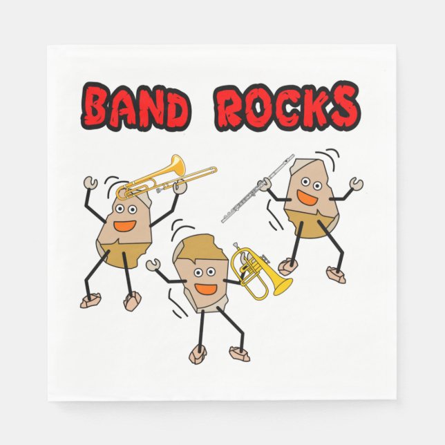 Band Rocks Napkin (Front)