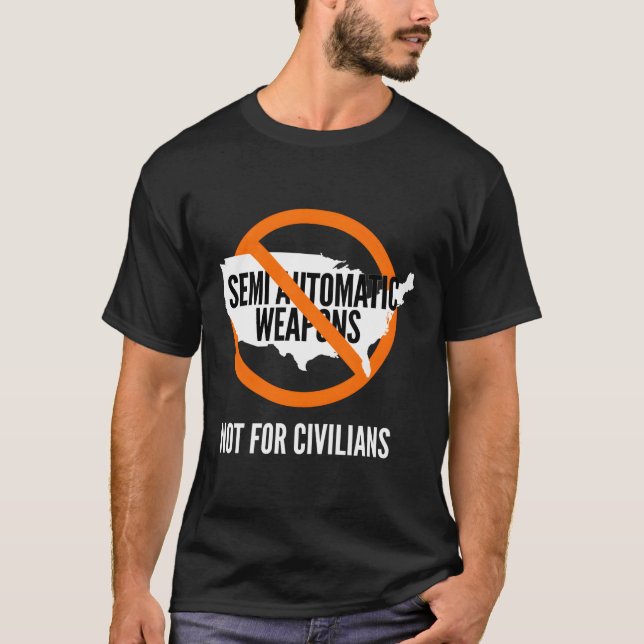Band Semi Automatic Weapons Enough Stop Gun Violen T-Shirt (Front)