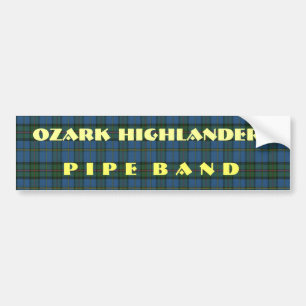 Band Tartan and text Bumper Sticker