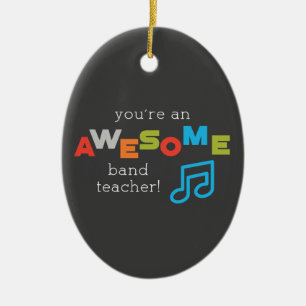 Band Teacher Appreciation Musical Notes, Awesome Ceramic Tree Decoration