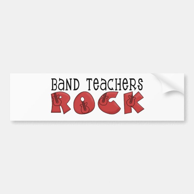 Band Teachers Rock Bumper Sticker (Front)