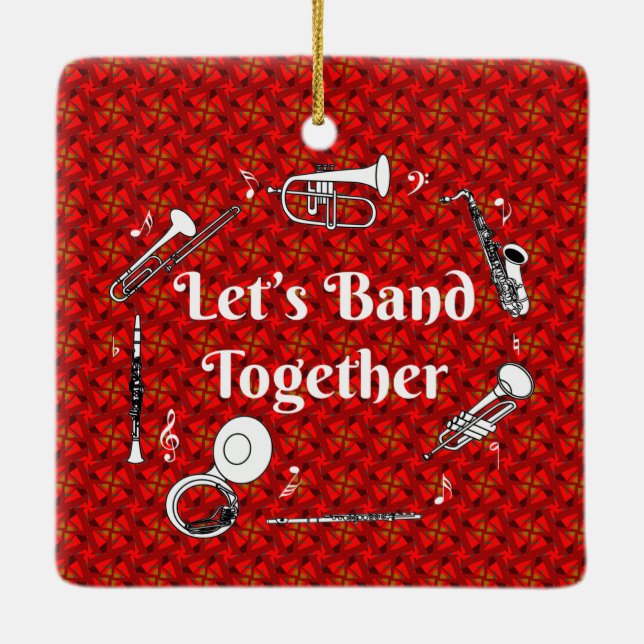 Band Together Ceramic Ornament (Back)