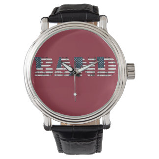 Band USA Flag Watch - Red