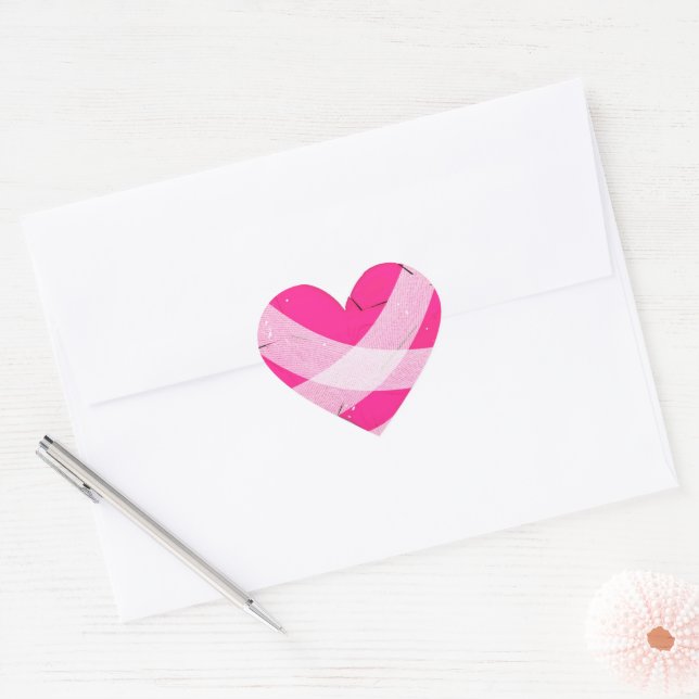 Bandaged Heart Valentine's Day Heart Sticker (Envelope)