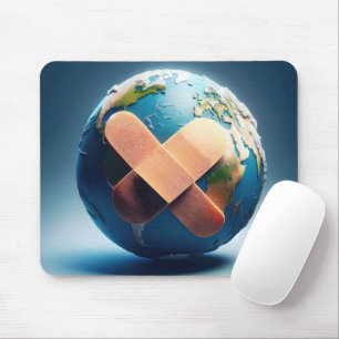 Bandages On Planet Earth Mouse Mat