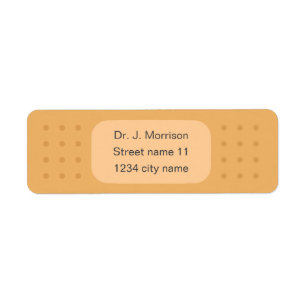 Bandaid Medical Doctor Fun Return Address Label