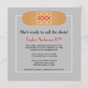 Bandaid Nursing School Graduation Invitation