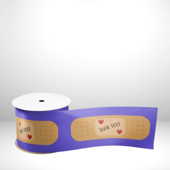 Bandaid patch plaster personalizable text  satin ribbon (Creator Uploaded)
