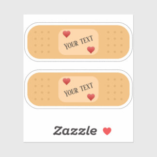 Bandaid patch plaster personalizable text Sticker