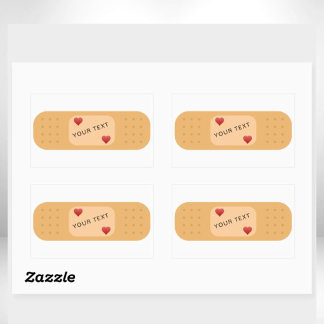 Bandaid patch plaster personalizable text Sticker