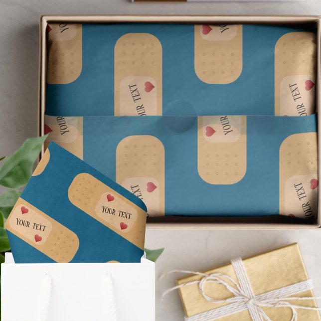 Bandaid patch plaster personalizable text  tissue paper (Creator Uploaded)