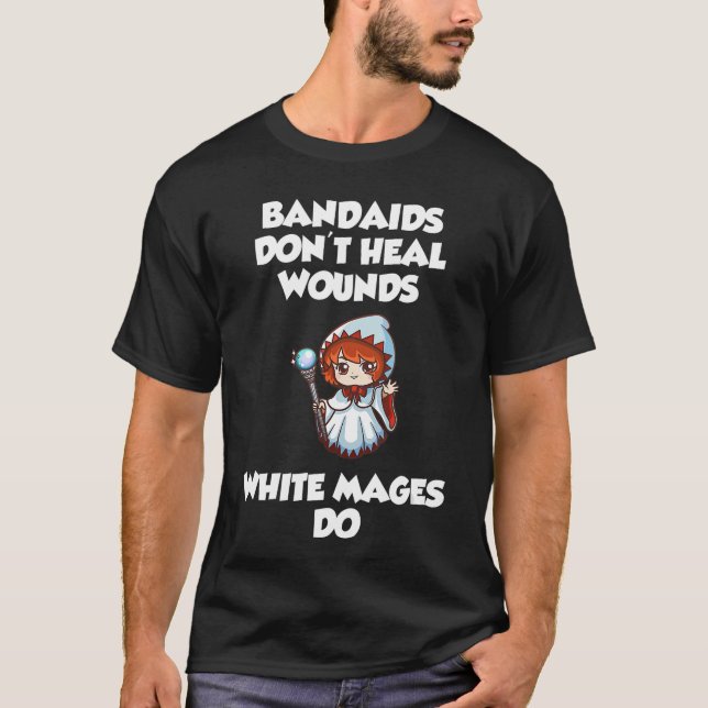 Bandaids Dont heal Wounds White Mages Do boy T-Shirt (Front)