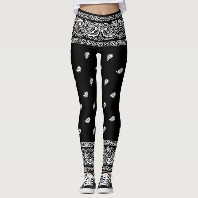 Bandanna Black Leggings (Front)