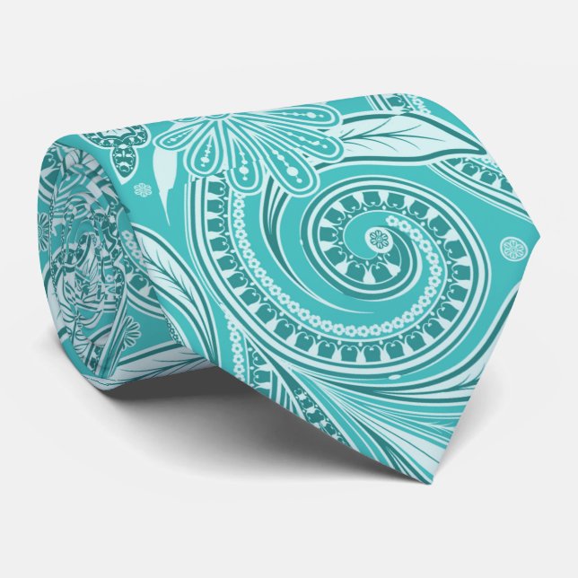Bandanna Blue Tie (Rolled)