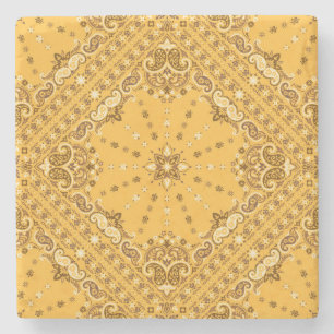 Bandanna Boho: Paisley Print Revival Stone Coaster