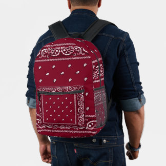 Bandanna Burgundy Backpack