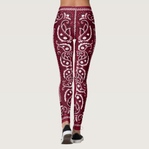 Bandanna Burgundy Leggings