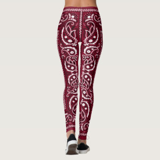 Bandanna Burgundy Leggings