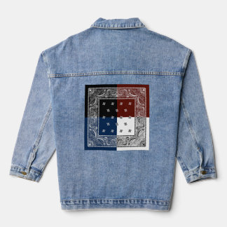 Bandanna design mens jaket denim jacket
